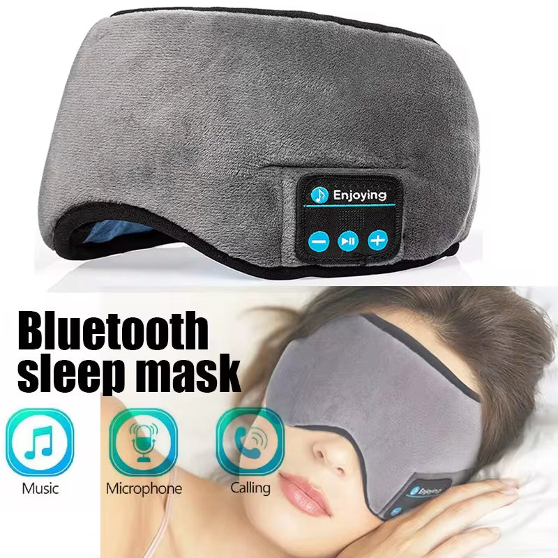 Bluetooth Sleeping Headphones Eye Mask Sleep Headphones Bluetooth Headband Soft Elastic Comfortable Wireless Music Earphones